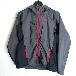 OUTDOOR RESEARCH SAN JUAN SHELL JACKET Women’s M Grey Red
